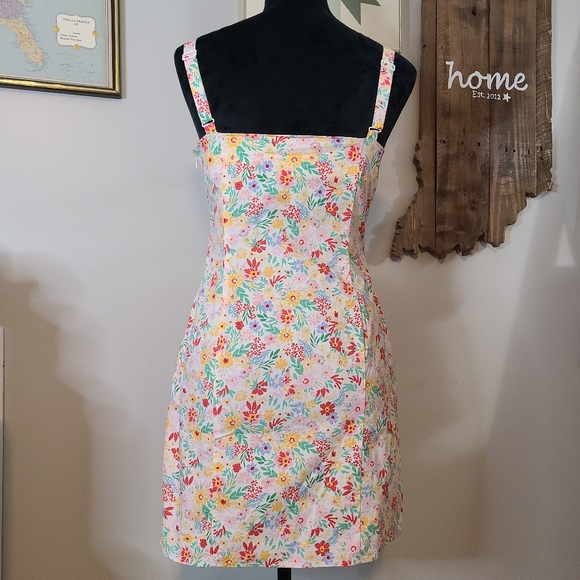 Sadie & Sage Floral Print Multicolor Tailored Fit Short Mini Tank Dress Womens M - Picture 2 of 9